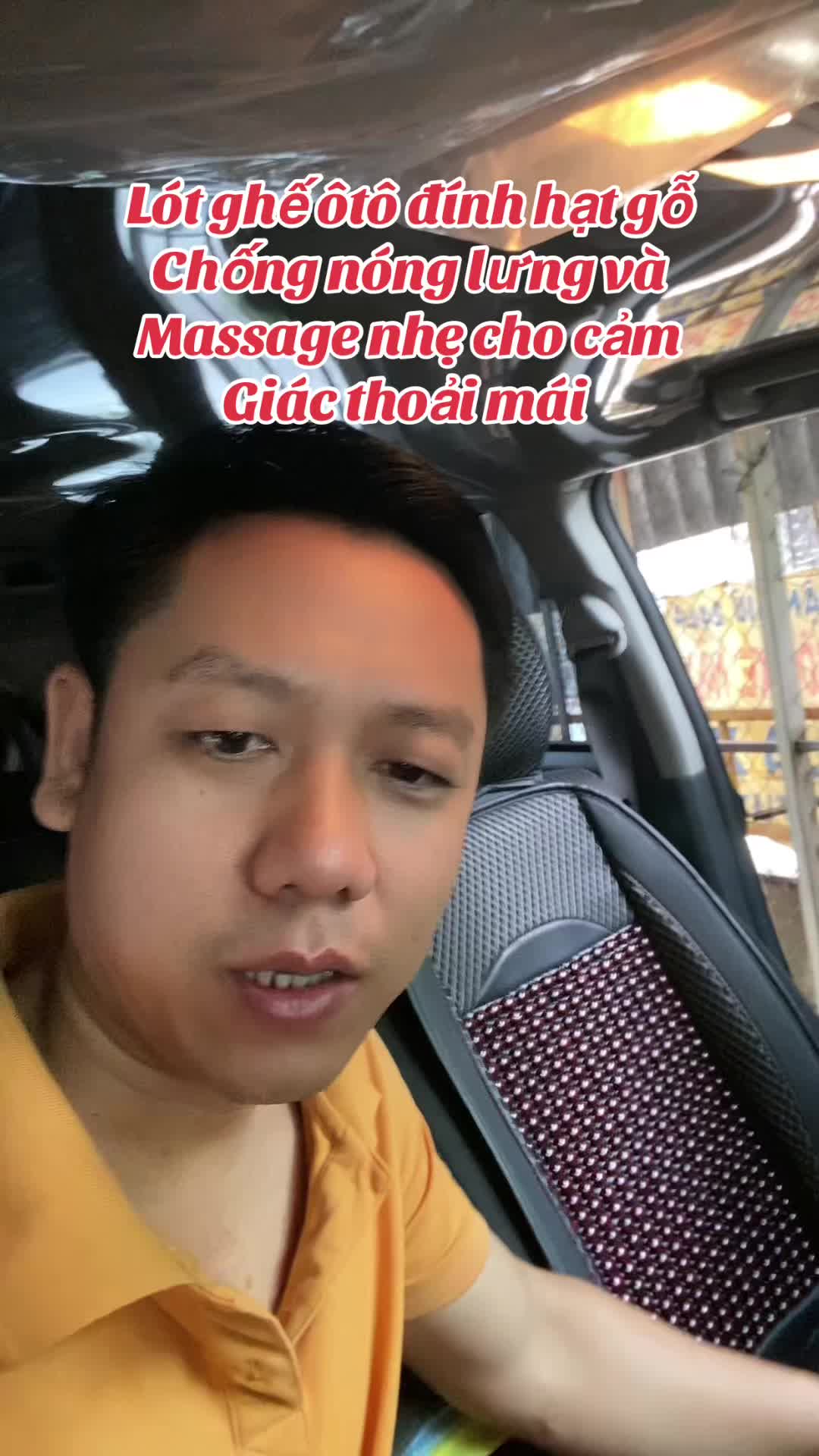 Lót ghế hạt gỗ #taixetre #giaitritiktok #xuhuongtiktok #grab #xe #xeoto #taixetiktok #be #hoclaioto #taxixanhsm #xpander 