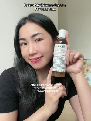 Steps for clear skin: Cleanser > Toner > Serum > Moisturiser > Sunscreen #glamwithgracey #mykiehls #summerskincare #skincarerecommendations #kiehls #calendulatoner #bestmoisturizer #sunscreen