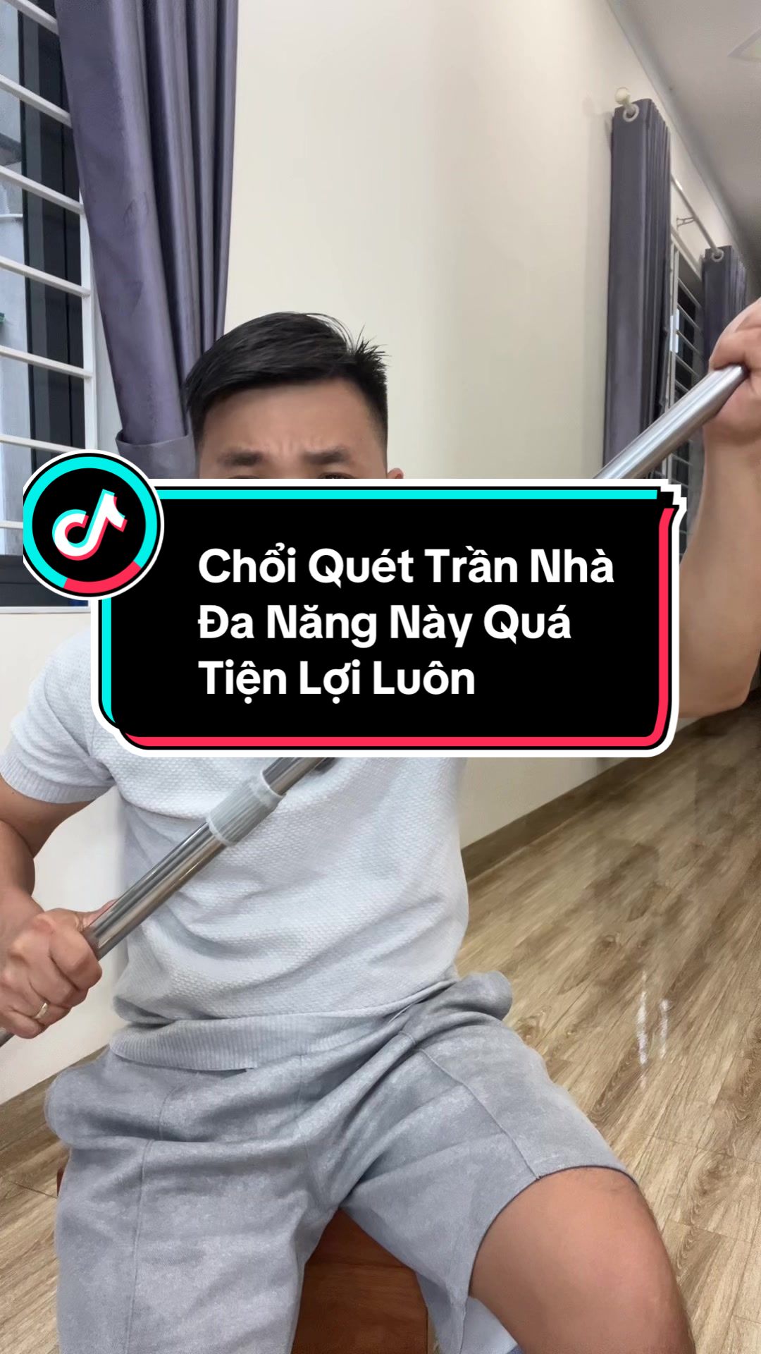 Chổi Quét Trần Nhà Này Quá Tiện Lợi Luôn#ongbonongdanreview #choiquettrannha #choiquetmangnhen 