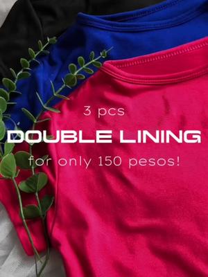 Sulit noh? Get yours now! Free Shipping pa yan 😭💗 #doublelining #buy1take2 #buy1take1 #highquality #cotton #doubleliningtop #affordable #budols #khayefinnds #trending #viral #fypシ゚viral 
