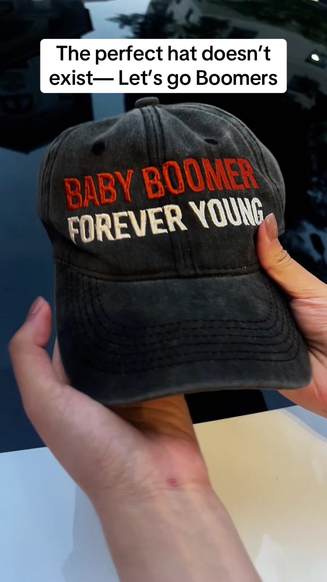 Custom Baby Boomer hat 🤘💯🔥 #babyboomer #boomer #boomers #babyboomersontiktok #boomeroftiktok #boomerdad #babyboomerwomen #boomersooner #boomersbelike #okboomer #boomersvsmillennials #boomerhat #customhat #60sfashion #fyp 