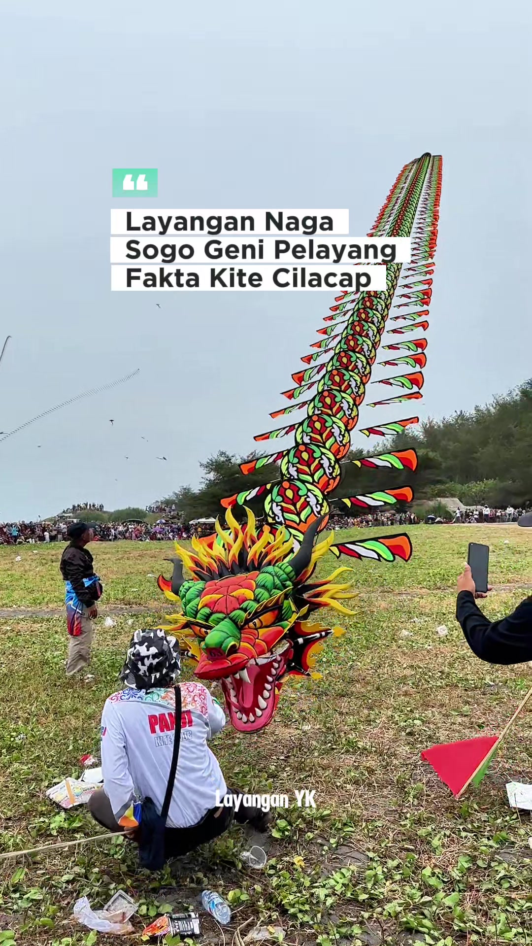 Layangan Naga Sogo Geni Pelayang Cilacap #layangannaga #dragonkite #kite #layanglayang #layanganyk #layanganbesar 