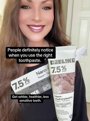 Get whiter, healthier, less sensitive teeth with this amazing toothpaste. Try it! You will love it.#teethwhitening #teethwhiteningtoothpaste #whiterteeth #dentalcare #toothpaste #toothdecay #brightersmile #healthyteeth 