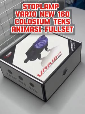 LAMPU STOP VARIO NEW 160 COLOUSIUM TEKS ANIMASI - Memiliki 16 Mode Senja lampu - Free Socket - Mika Smoke Hitam/Riben - Free Magnet Untuk merubah mode lampu tersebut - Bisa di rubah secara manual dan otomatis - Pemasangan mudah tak perlu merubah kabel lagi - Saat Lampu Pengereman akan muncul teks Stop muncul Teks Tersedia Pilihan Warna Biru, Merah, Biru Langit Ungu. UNTUK HARGA DAN PEMBELIAN LANGSUNG KLIK GAMBAR KERANJANG KUNING YA BOSSKU... #stoplamprunning #vario160 #stoplampvario160 #stoplampvario160runing #stoplampvario160runningteks #stoplampanimasi #lampustopvario160 #varionew160 #vario160new #vario160modifikasi #belilokal #shopmaster #wibgajian #promoguncang88 