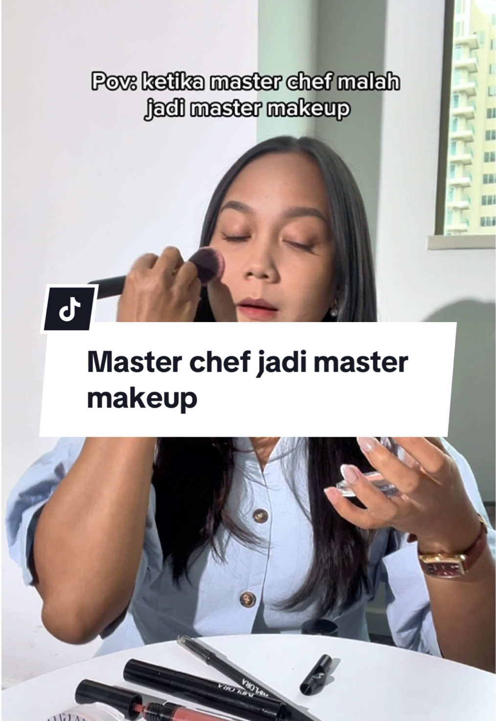 Master chef jadi master makeup #imploracosmetics #wajibpunyaimplora #beranijadiaku 