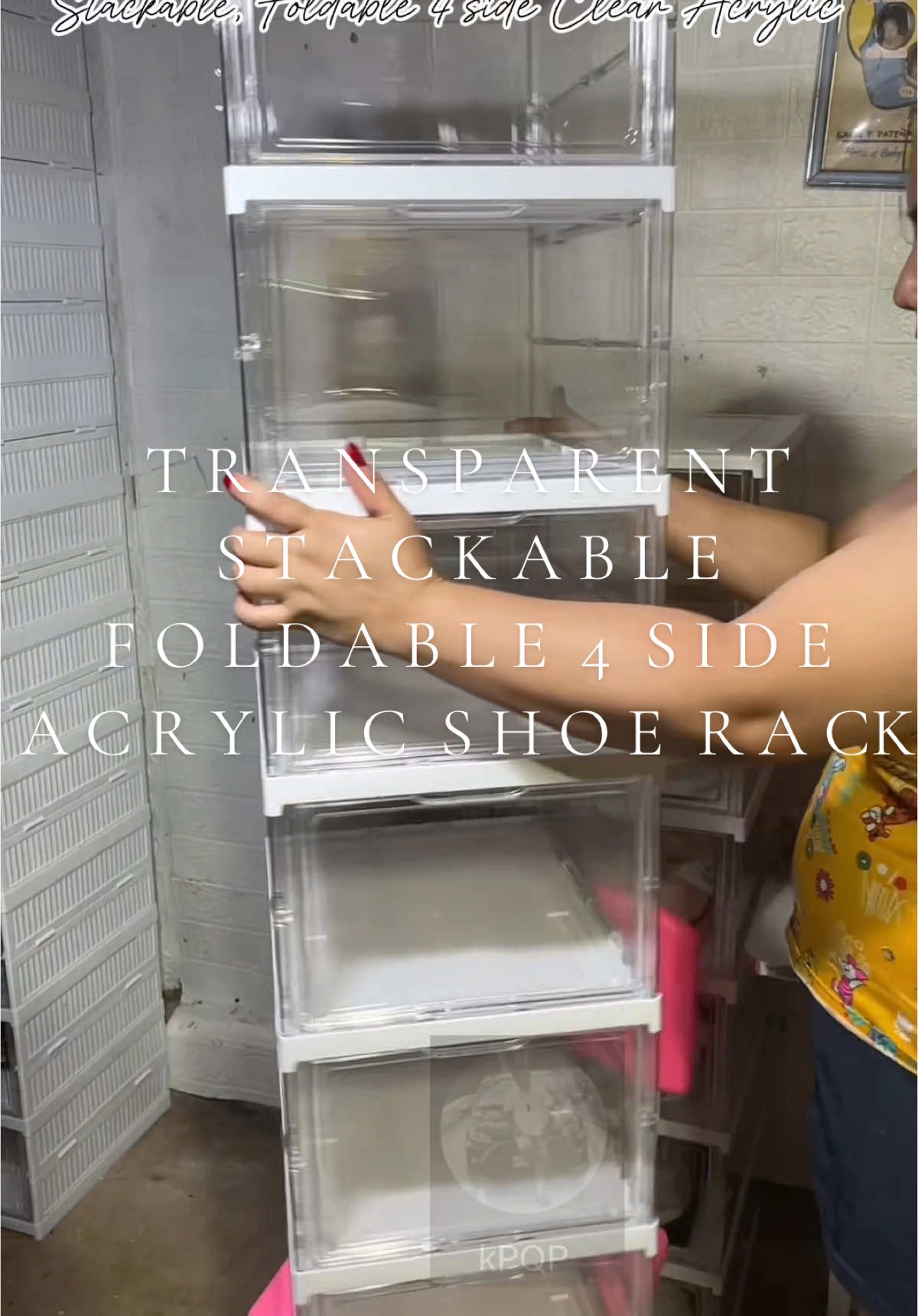 #CapCut T R A N S P A R E N T  S T A C K A B L E  F O L D A B L E  4  S I D E A C R Y L I C  S H O E  R A CK #shoerack  #4sideacrylicshoerack  #transparentshoerack  #6layershoerack  #aesthetic  #shoe  #organizer  #moreviews #tiktokviral #tiktokviral #kpqp 