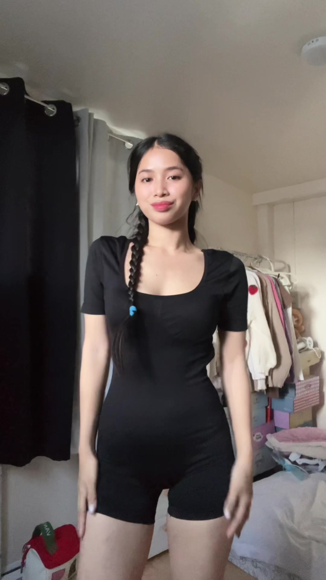 This bodysuit is my new favorite thing! 🖤 #bodyhugging #BodySuit #WokkoutOotd #Jumpsuit 