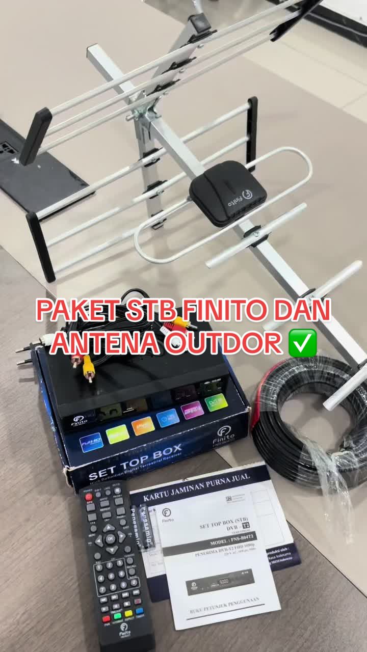 PAKET STB DAN ANTENA LUAR FINITO ✅ #antena #antenadigital #antenaoutdoor #stb #settopboxtvdigital #stbmurah 