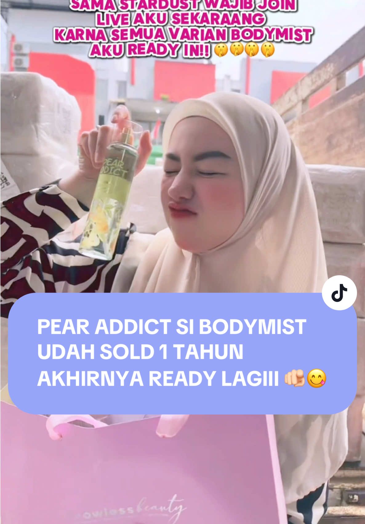 Huaaaa akhirnya si Bodymist Pear Addict yang udah ditungguin 1 tahun Ready lagiii 🥳🫵🏻 #vloowlessbeauty #bodymist 