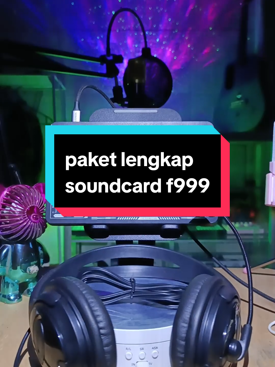 paket lengkap soundcard f999 #soundcard #soundcardf999 #mikrofon #earphones 
