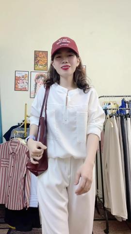 Lên kệ set đũi màu trắng cho các chị em đây ạ 🥰#hienxinhshop #thoitrang #setduixinh 
