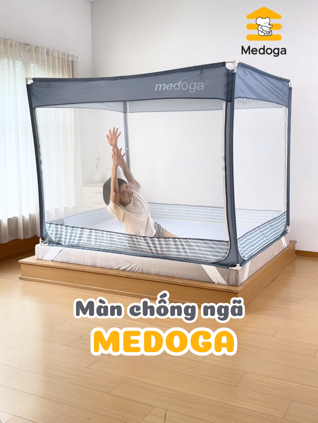 Màn chống ngã MEDOGA vừa chống ngã vừa chống muỗi 2 trong 1, bảo vệ bé an toàn 360 độ #medoga #tiktokshop #SALELUONGVE #megasale #chiasekinhnghiem #salegiuathang #mebimsua #manngu #manchongmuoi #mungchongmuoi #mebe #mungchongnga #manchongnga