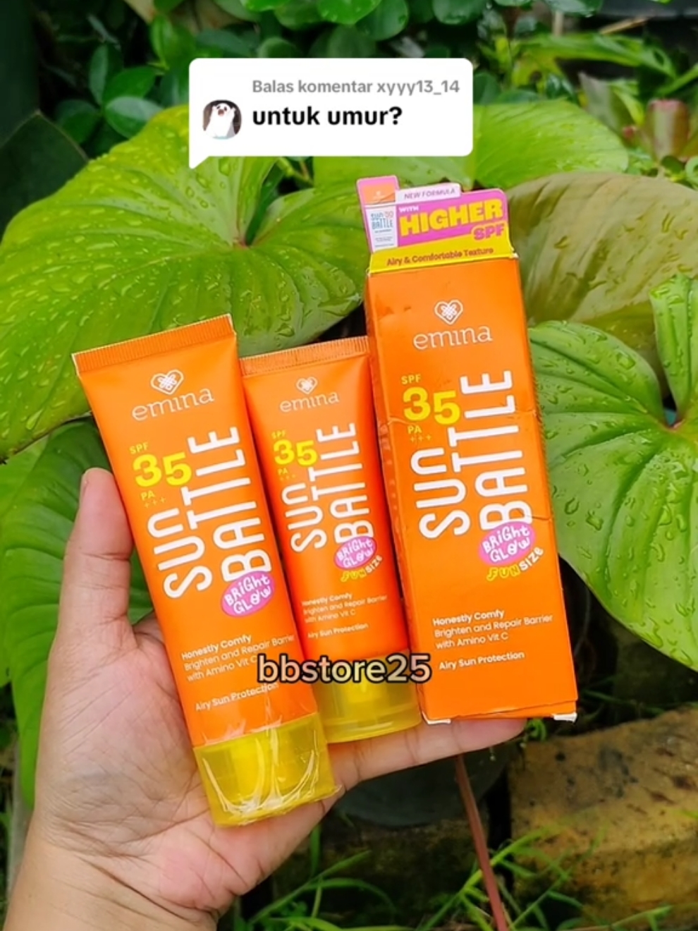 Membalas @xyyy13_14 udah dijawab ya sunscreen emina nya bisa dipake dari umur berapa cuss di order bestie #emina #eminacosmetics #eminasunbattle #eminasunscreen #eminauteentic #sunscreen #sunscreenlokal #sunscreenemina #sunbattleemina #sunscreenviral 