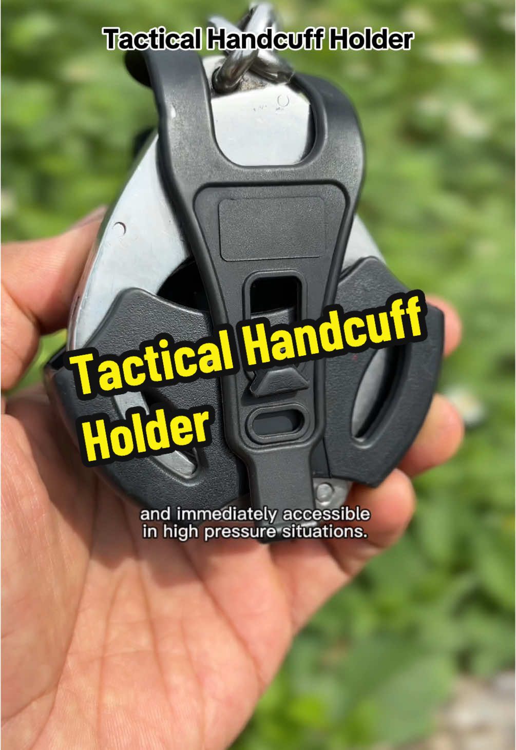 Tactical Handcuff Holder A tactical handcuff holder is a specialized pouch or case designed for law enforcement, military, and security personnel to carry handcuff securely and access them quickly. #handcuffholder #tacticalhandcuffholder #tacticalgear #tacticalequipment #alenaofavalorshop 