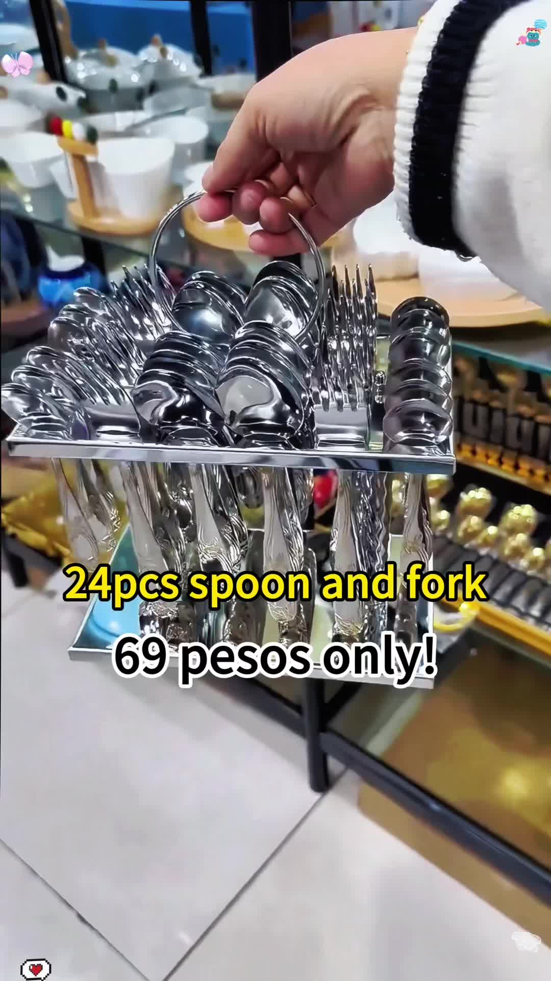 24pcs spoon and fork mga mi 69 pesos only #spoon #fork #kitchen #foryoupage