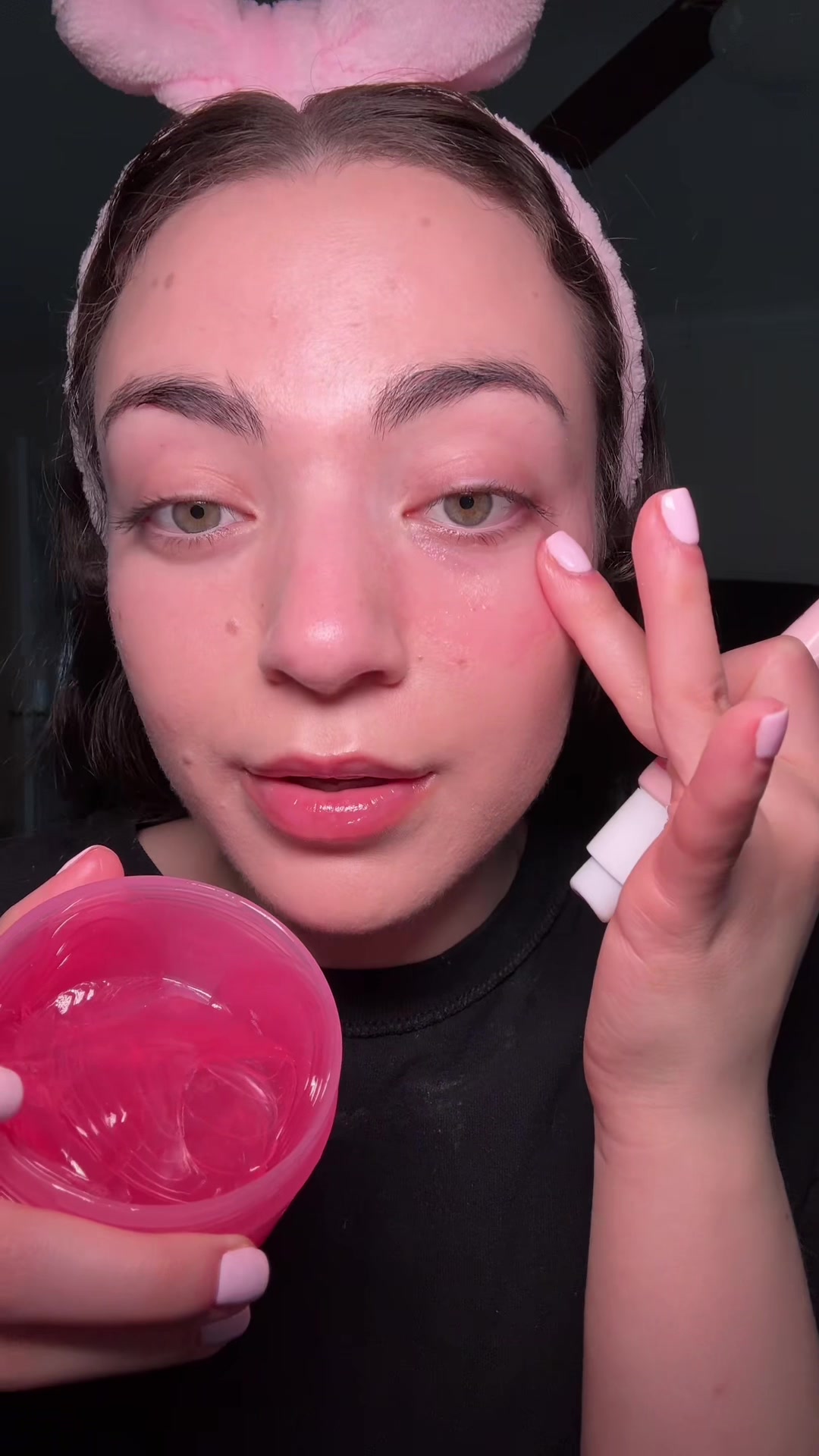 Medicube PDRN Pink Caffeine Collagen Eye Patches 🌺💗✨💕 #agingskincare #medicubeeyepatch #pdrneyecream #medicubereview #tiktokshopspringglowup 