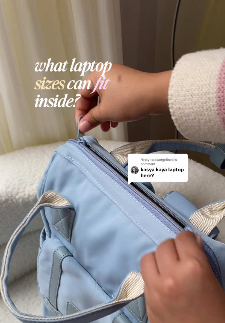 Replying to @aaangelinels tried 2 laptops and they both fit!! #laptopbag #bagrecommendation #backpack #bagforschool #unibag #workbag 