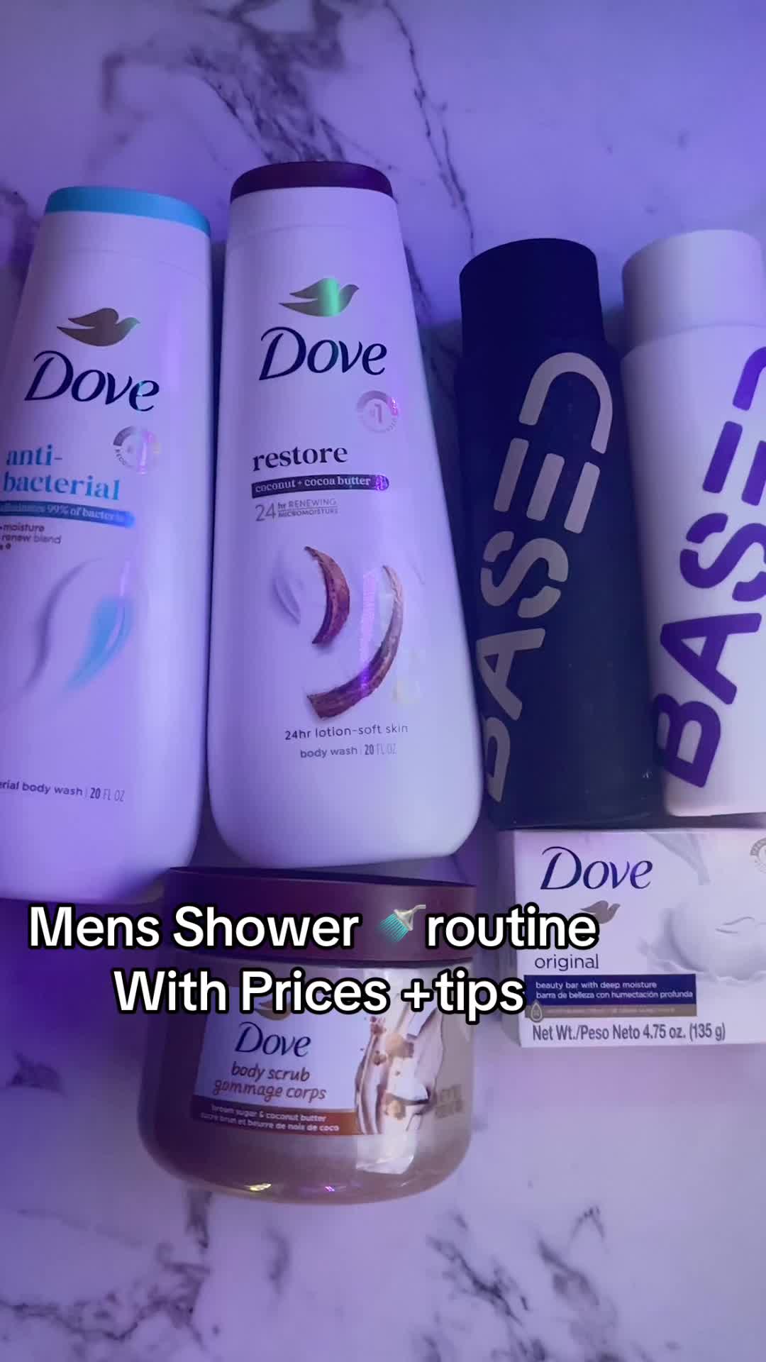 Men’s Shower 🚿 Routine 😶‍🌫️ #menshygiene #hygienetips #showeroutine #hygieneroutine #hygienetok #smellgood #based #shampooandconditioner @Based Bodyworks @Dove Beauty & Personal Care 