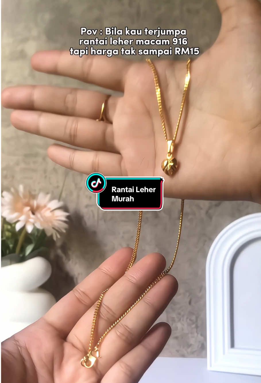 Girl ,please la beli for raya..lawa ilerr ! Sebijik mcm 916 weh ‼️#rantaileher #neclace #rantaititanium #titaniumjewelry #jewellery #rantailehermurah #rantaileherviral 