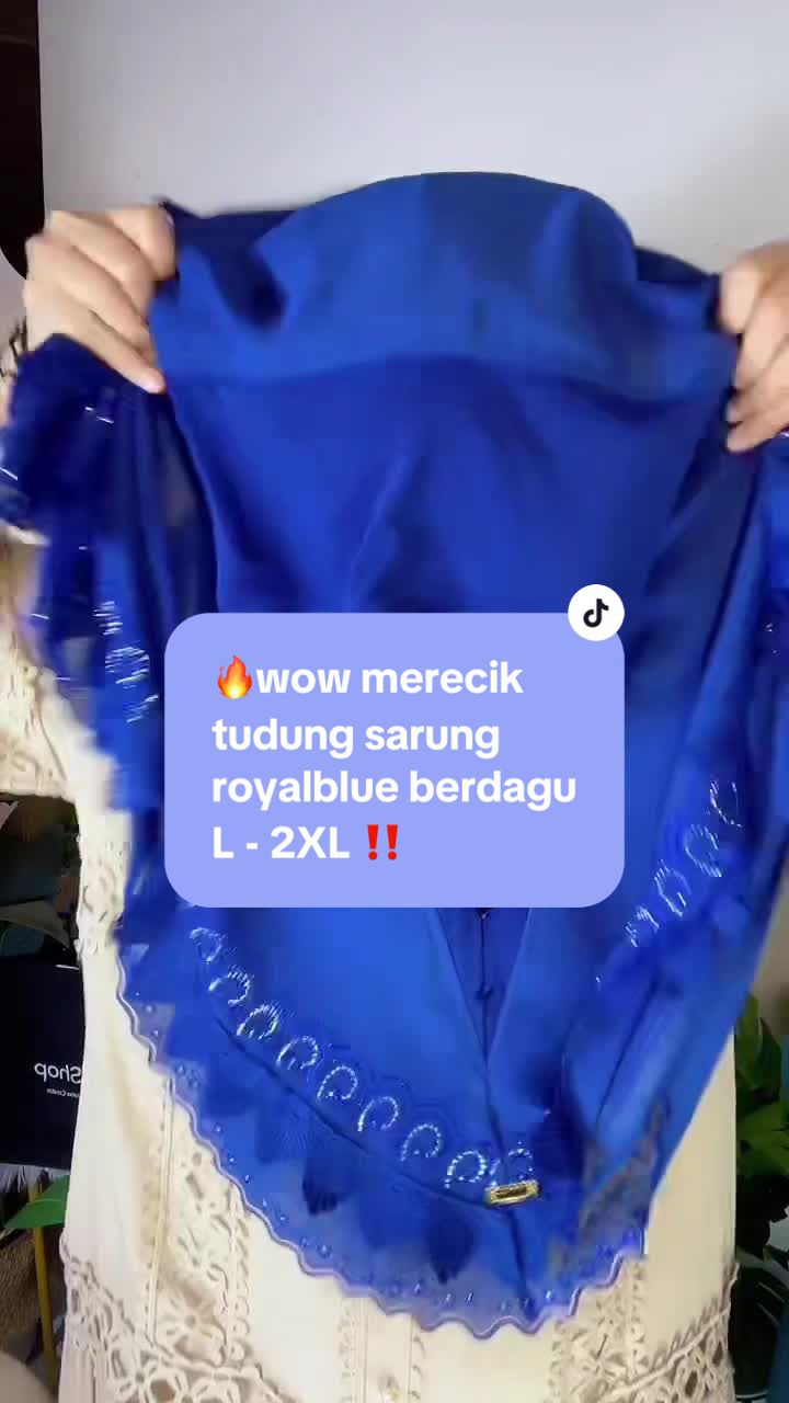Woww lawa nya royalblue tudung sarung lace ni..!! ada size L - 2XL all berdagu taw, cntik pakai raya nti #tudung #tudungsarung #tudungberdagu #tudungraya #tudungviral #tudungcantik 