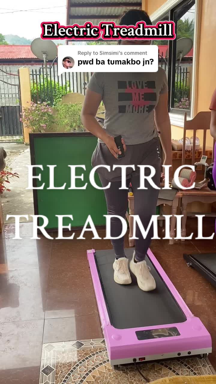 Replying to @Simsimi yesss pwedeng pwede kang tumakbo or mag jogging jan #treadmill #electrictreadmill #walkingpad #electricwalkingpad #electrictreadmillexercise 