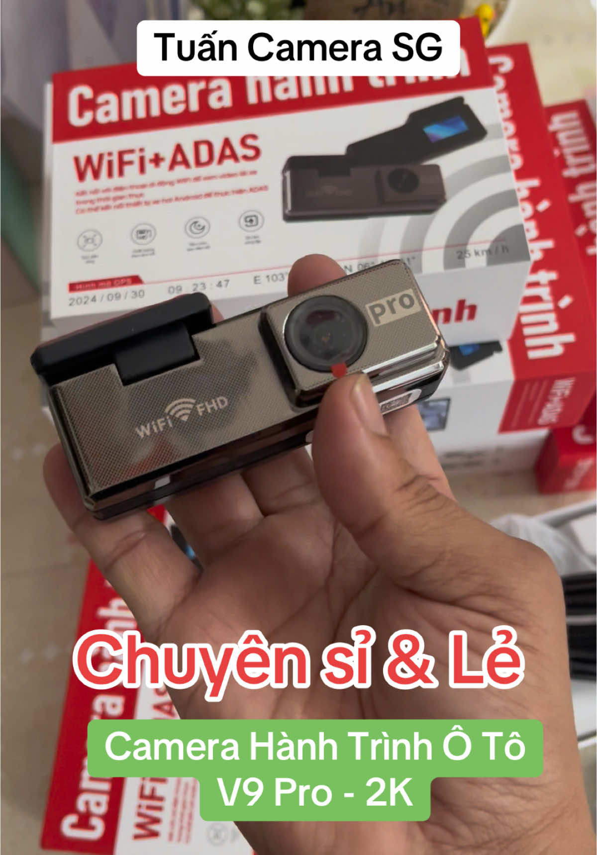 Camera hành trình ô tô V9 Pro 2k phân giải #camera #tuancamerasaigon #tuancamera #camerahanhtrinh #v9pro 