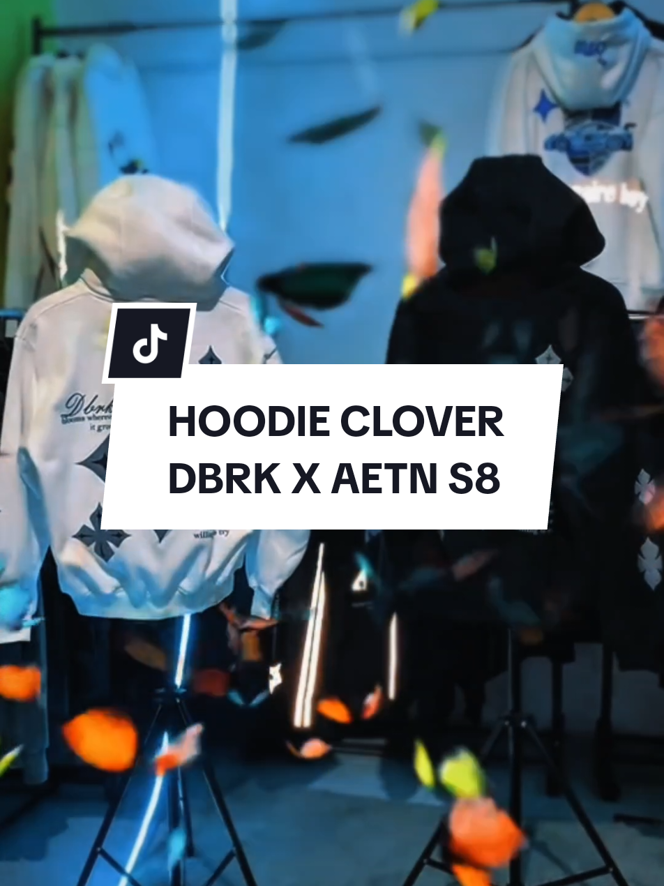 Hoodie Clover Black White DBRK X AETN S8 😎🔥 #outfit #fyp #hoodie #S8 