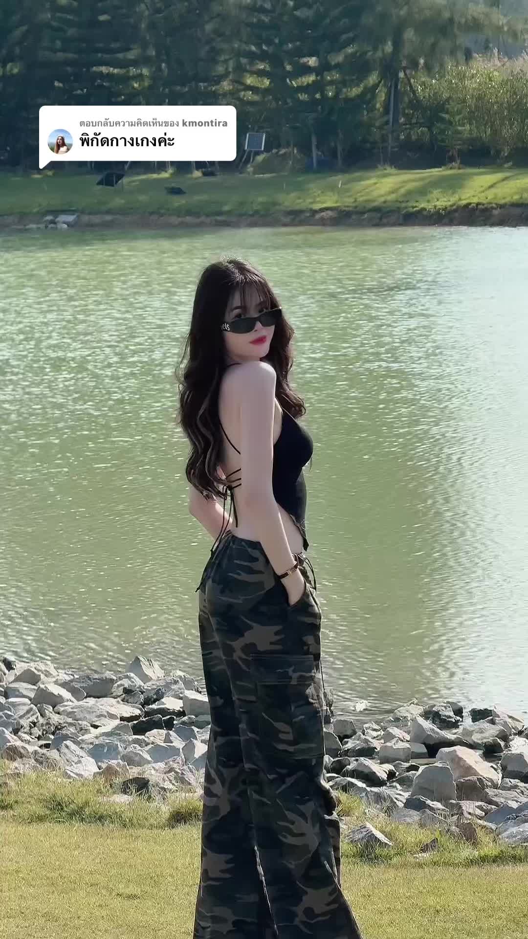 ตอบกลับ @kmontira พร้อมส่งง้าบ🏔️#พิกัดชุดที่ตะกร้าน้าา🧺🛒 #ชุดน่ารักผู้หญิง #ฟีดดดシ 