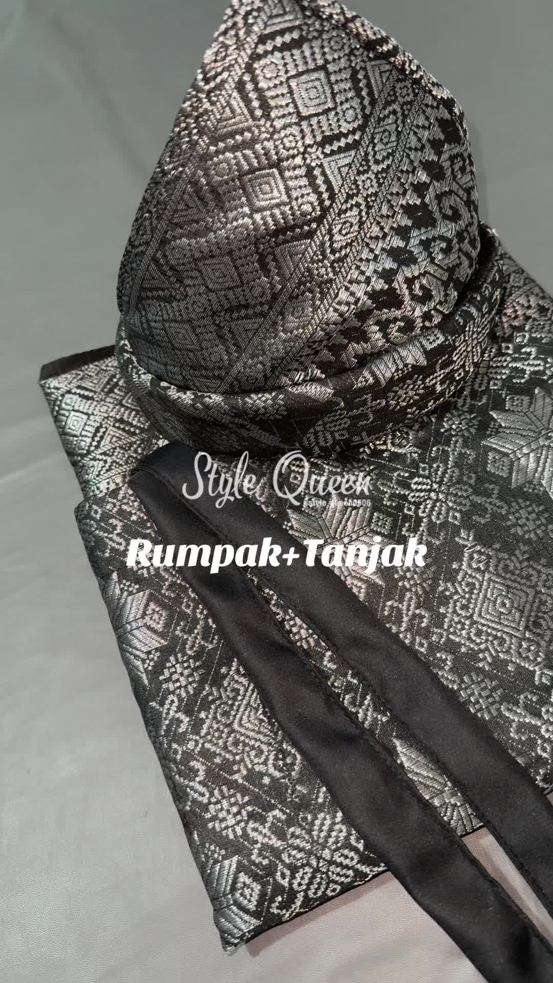 Stelan Rumpak&Tanjak Warna Hitam Silver✨🤩 #rumpaktanjakpalembang #stelanrok #songketpalembang  #masukberandafyp #pyp  #poryoupage 