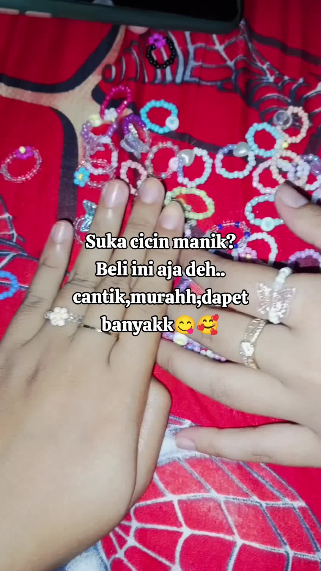 Dijual lagi juga bisa bngt,auto cuman 😋#cincinmanik #cincinestetik #beads #cincinlucu 