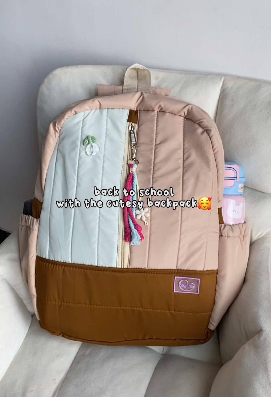lucu bgt warnanya😗💋makin banyak isinya makin kokoh 😮🎀 #backpack #ransel #cutebag #coquette 
