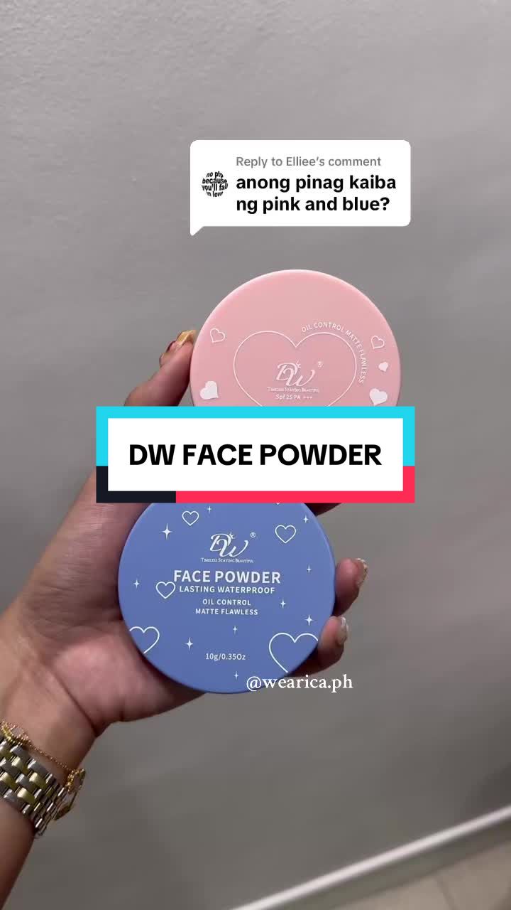 Replying to @Elliee Basta parehas sila maganda 💗💙 #facepowder 