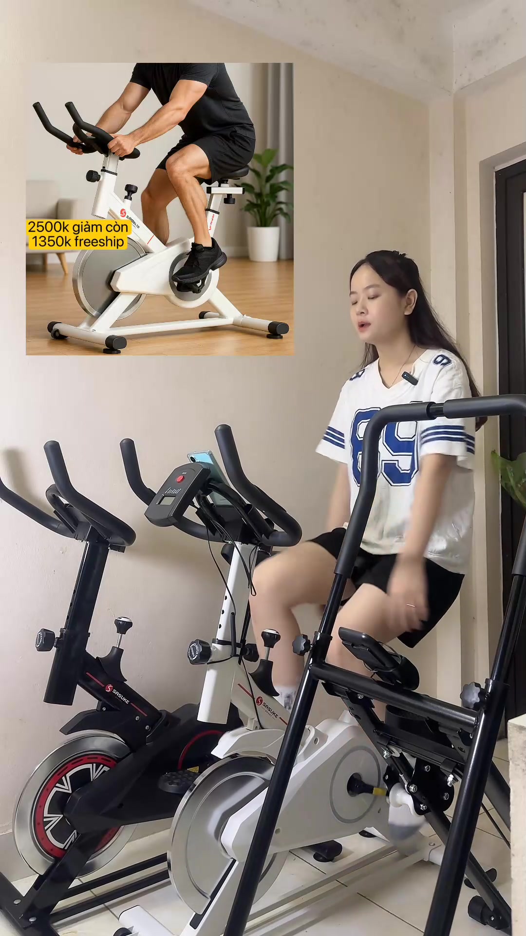 Xe đạp tập luyện tại nhà cho anh chị #xuhuong 