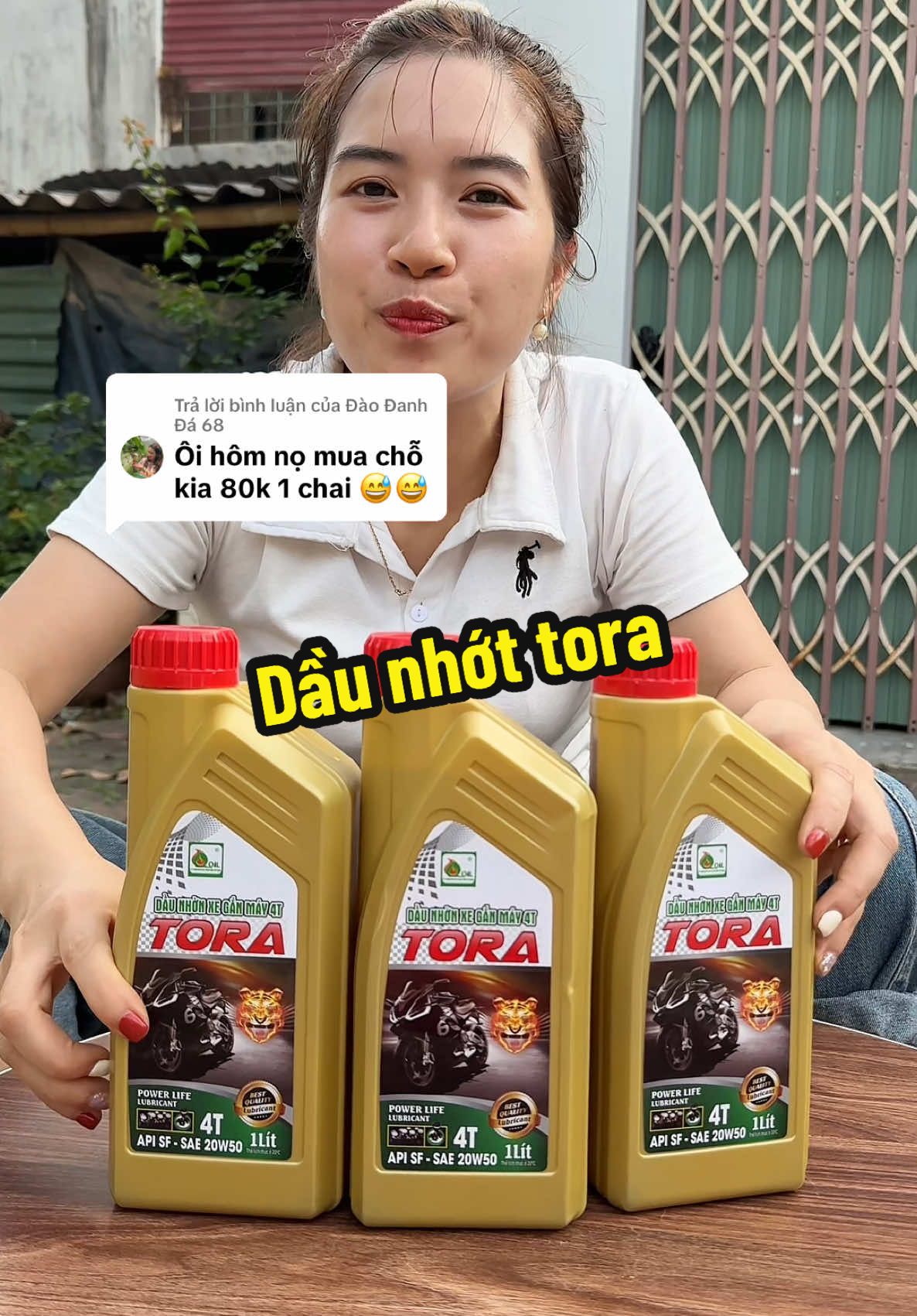 Trả lời @Đào Đanh Đá 68  dầu nhớt xe gắn máy tora , dùng cho các dòng xe 4t #trinhlunglinh3 #daunhot #daunhotxemay #xuhuongtiktok 
