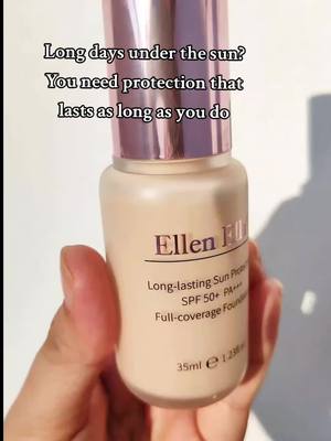 Flawless coverage, radiant glow, and superior sun protection – all in one... Ellen Ella Foundation with sun protection factor #fyp #sunprotection #EllenElla #foundationhack #skincare 