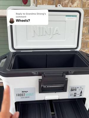 Replying to @Grandma Strong Ninja cooler with Dry compartment on wheels! #ninja #NinjaFrostFault #IceCooler #IceChest #Cooler #CoolerOnWheels #FoodStorage 