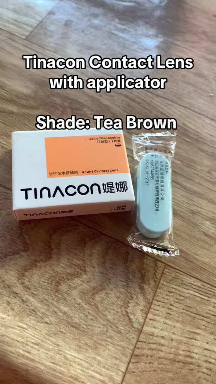 Tinacon Contact Lens #contactlens #tinacon #teabrown #budolfinds #fyp 