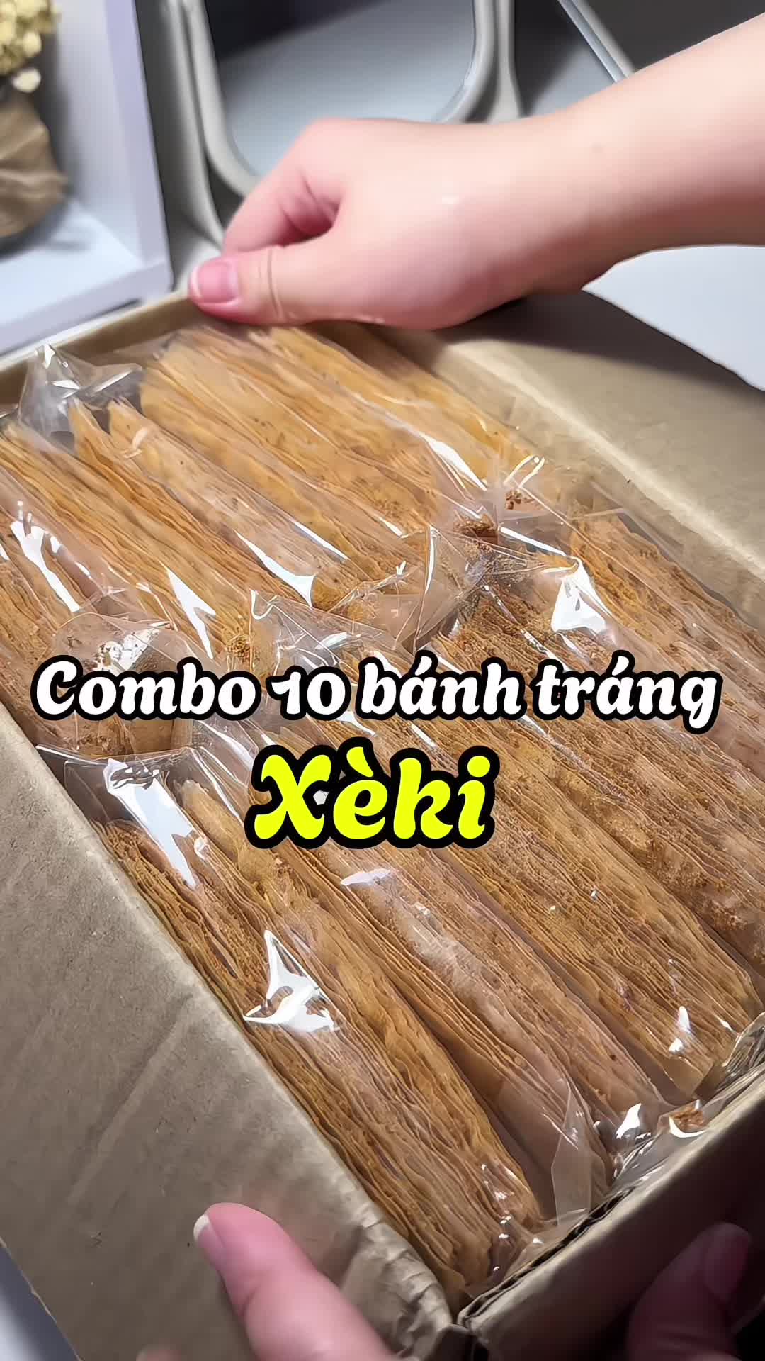 Combo 10 bánh tráng xèki #banhtrangxeki #anvat #viral #xuhuongtiktok 
