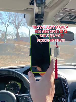 The car phone holder can rotate 360degrees, sticks firmly and, will not falloff, supports a variety of mobile phone models, and can be easily operated with one hand for safe driving#CarPhone #SunVisorMount #TikTokShop #phoneholder 