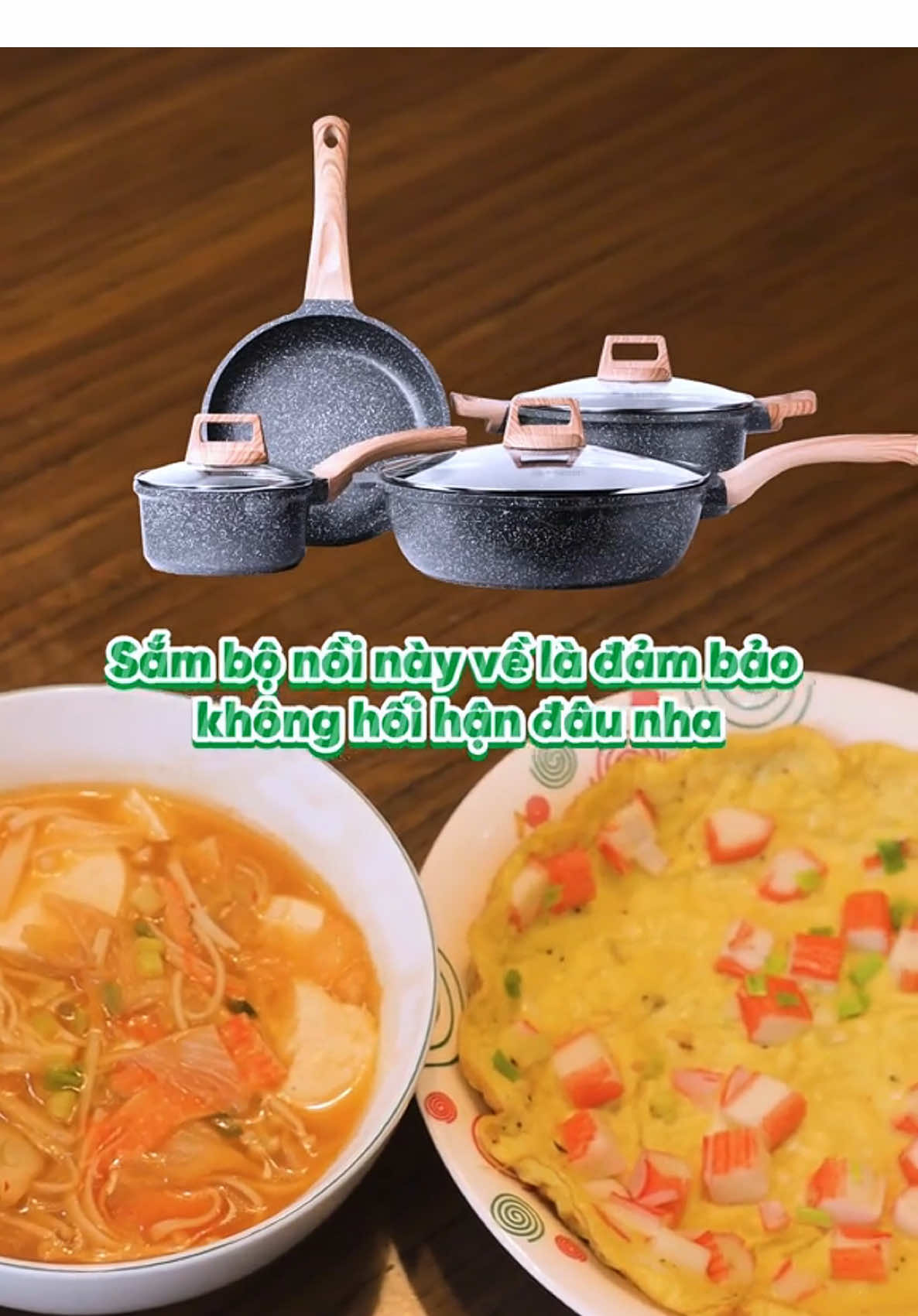 Đặt ngay bộ chảo chống dính cao cấp Stone #ecowin #ecowincookware #sale #dungcubep #quatang #kitchen #dobep #diy #chaochongdinh #livestream #deal 
