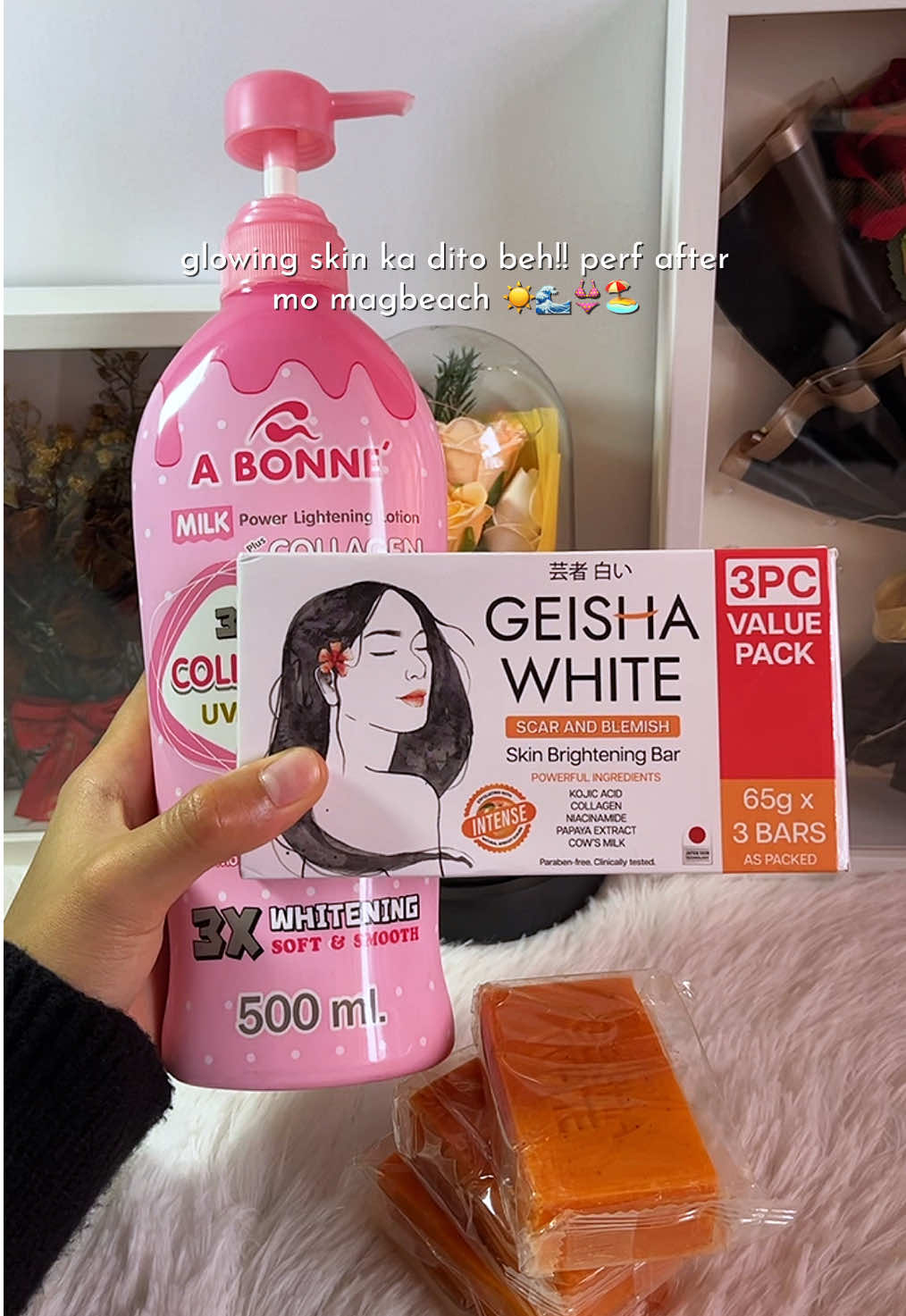 part 840| nangitim ka after mo magbeach? pwes, geisha white kojic soap ang need mo para balik kutis kamatis🤭🏖️☀️ #geisha #geishawhite #geishawhitesoap #whiteningsoap #skincare #kojic #kojicsoap #recosbyella🔎 #trending 