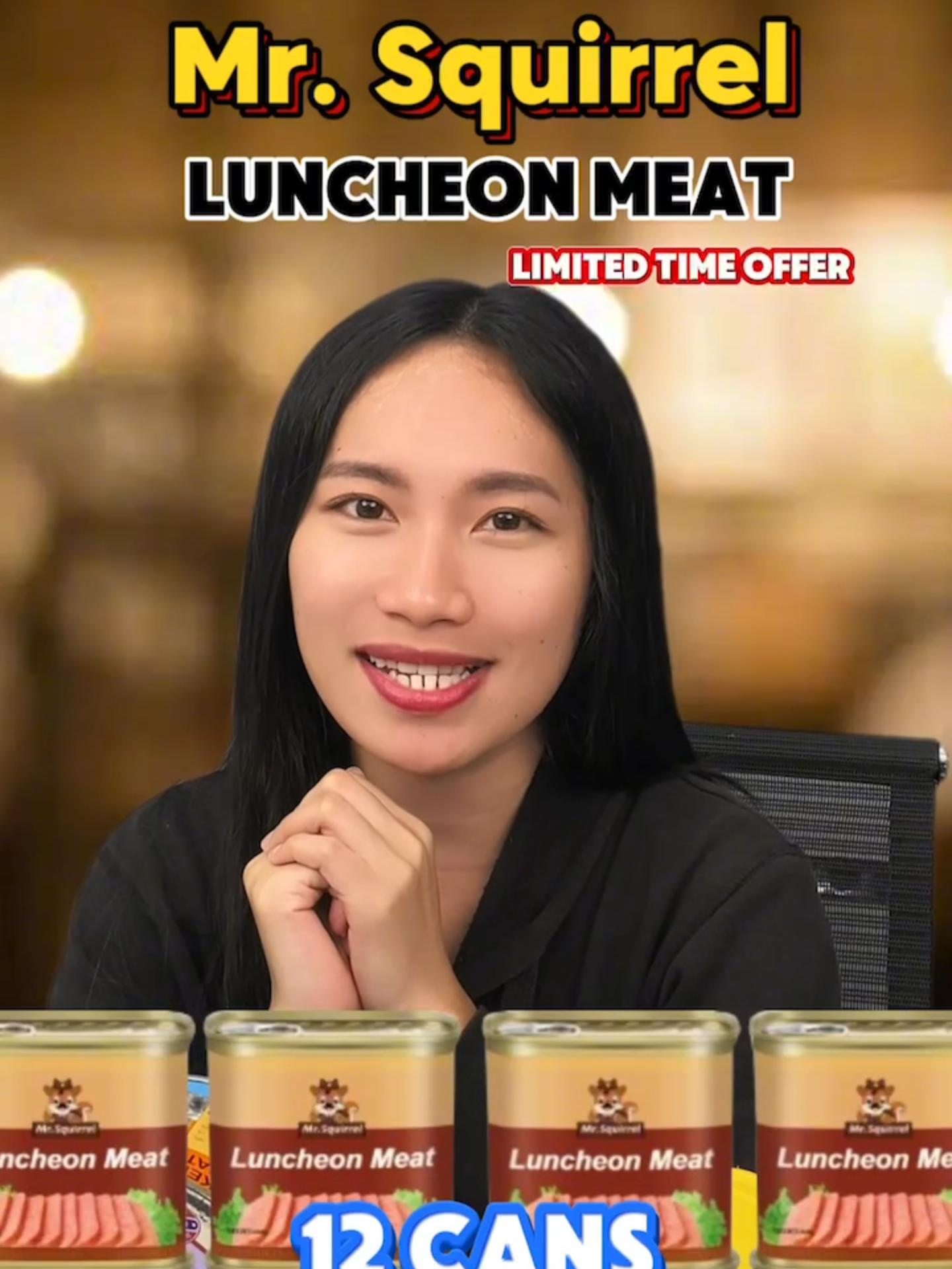 Ang ating Mr. squirrel Luncheon Meat ay 12 cans na lahat ang makukuha sa napakabagsak presyo nalang. Ito ay less salty, pure meat, at no additives. Kaya e check out mona to sa ating yellow basket.  #mrsquirrel #mrsquirrelluncheonmeat #luncheon #luncheonmeat #meatlovers #meat #foodtok #foodietiktok #foodie #trendyyy #bagsakpresyo #cangoods #fyp #foryoupage