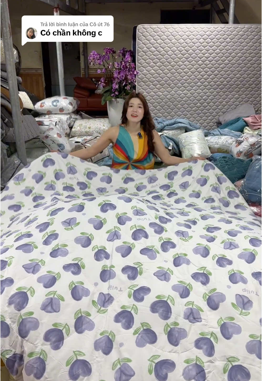 Trả lời @Cô út 76 Chăn đũi mùa hè đủ màu sắc #xuhuong #chăn #chanduixodaunanh #ngocanan 