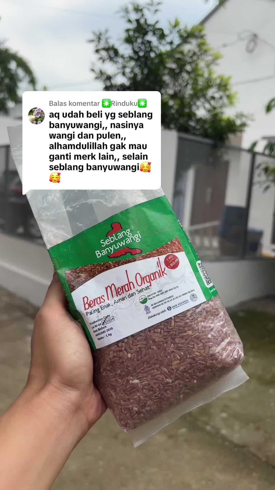 Membalas @✳️Rinduku✳️  Beras merah organik seblang banyuwangi rasanya enak pulen yu cobain #seblangbanyuwangi  #nasimerah 