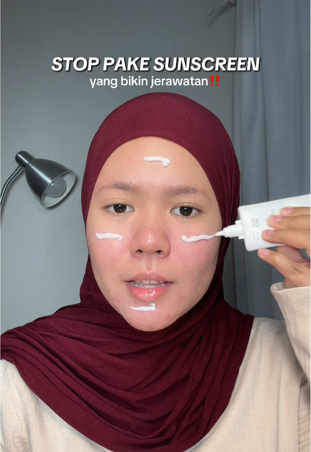 stop pake sunscreen yg bikin jerawatan☀️‼️ #sunscreenviral #sunscreenacne #sunscreensensitiveskin 