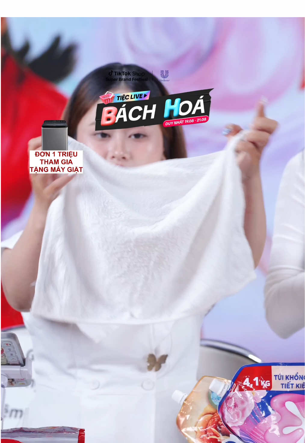 🔥 SUPER BRAND FESTIVAL 🔥 MEGA LIVE từ 19–21/8 – deal siêu sốc, quà siêu khủng! 🛒 Vào ngay Tiệc Live Bách Hóa, săn trọn ưu đãi cực hời cùng Unilever nha! #SuperBrandFestival #TiecLiveBachHoa #hoptaccungunilever #OMO 