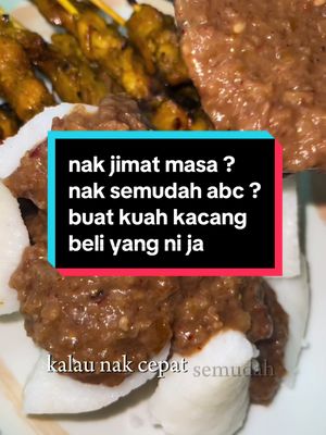 kuah kacang ni makan dengan roti ka / cucuq udang / nasi impit sedap taw! beli yang ni cukup rasa tau ' xyah tambah apa2 dah 💫 #kuahkacang #kuahkacanginstant #makanan #sate 