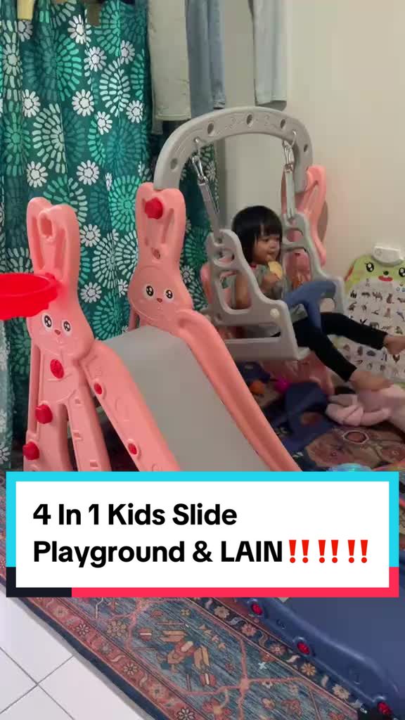 4 In 1 Kids Slide Playground dan lain ii,jom mommy ii beli kat bag kuning‼️‼️‼️#hello2025 #fypシ゚viral🖤tiktok☆♡🦋myvideo #fypviraltiktok🖤シ゚☆♡ #fyppppppppppppppppppppppp #fypage #fypviraltiktok🖤シ゚☆♡♥️🥀🦋 #playground😍😍😍😍💜 