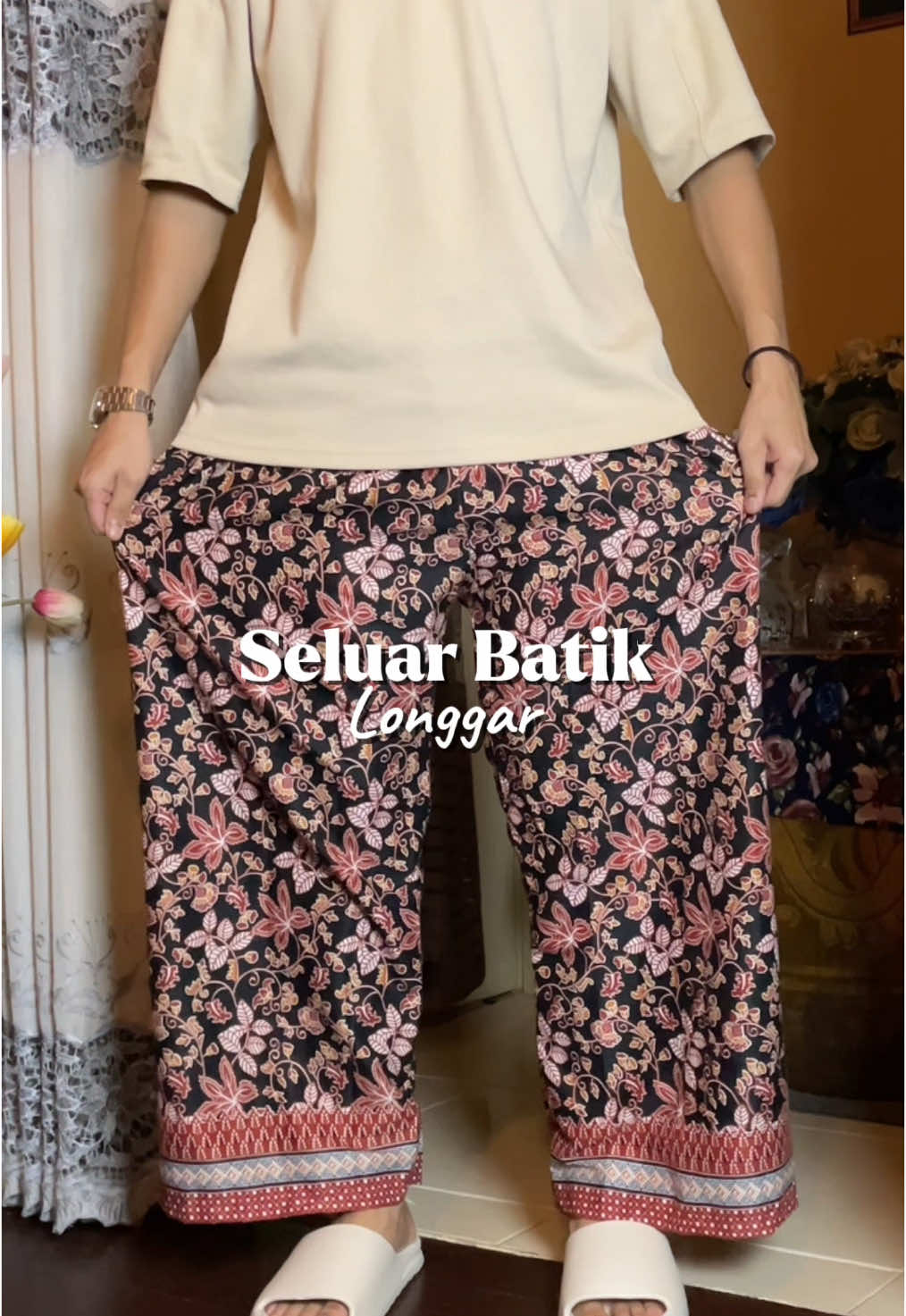 Batik Palazzo #fyp #baggypants #seluarlonggar #palazzopants #batik #OOTD 