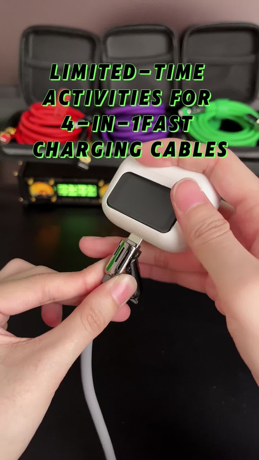 If you’re ready to have on charging cable,this is for you!grab this 4-in-1 at this price #tiktokshopholidayhaul #mfish #charger #tiktokshop #tiktokmademebutit #iphone #fyp #foryou #cable #travel 